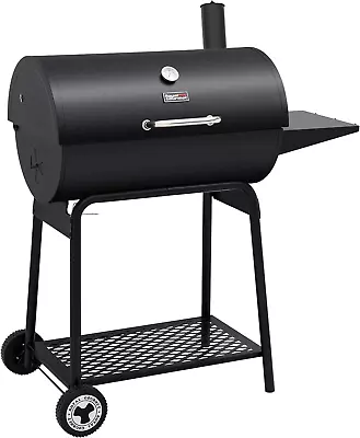 30 Barrel Charcoal Grill With Side Table 627 Square Inches Outdoor Backyard P • $144.01