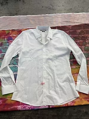 Gucci Shirt Mens 16.5/42 Slim White Button Up Long Sleeve Designer Adult G30 • $99