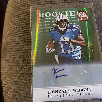 2012 Elite Turn Of The Century Kendall Wright Auto/99. Rookie Card • $12