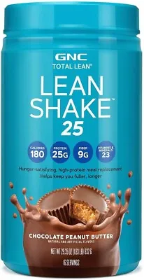 GNC Total Lean Lean Shake 25 Hunger Satisfying - Chocolate Peanut Butter 1.83 Lb • $56.99