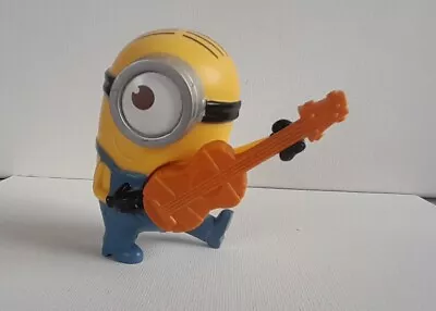 McDonalds Minion Movie 2015 Meal Toy Figure Guitar Playing Stuart Rockstar • £3.95