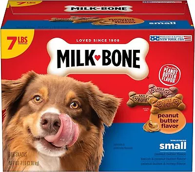 Milk-Bone Peanut Butter Flavor Dog Treats Small Biscuits 7 Pounds • $115.46