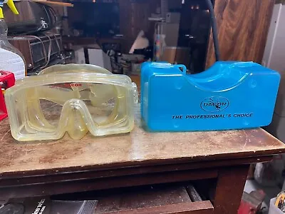 Vintage Dacor Tempered Lens Scuba Diving Goggles Mask W/ Case Pliable Rubber • $30