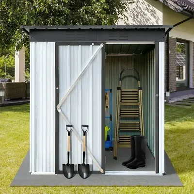 Storage Shed Metal Outdoor Storage Shed 5 X 3 FT With Lockable Door Waterproof • $175
