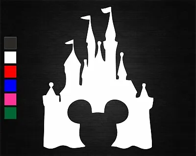 Mickey Mouse Disney Castle Vinyl Sticker Car/van/wall/laptop/tablet/window • £2.11