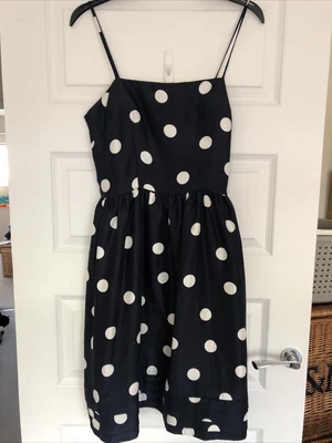 £13 • Buy Ladies Strappy Party Dress In Navy Spotty Size 14 /16 By Jessica Howard