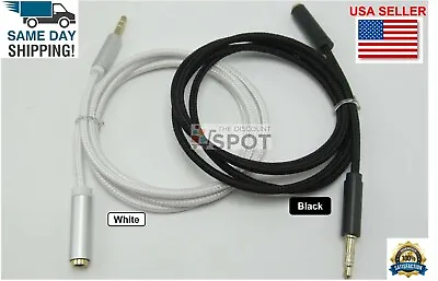 $3.29 • Buy 3.5mm Audio Extension Cable Stereo Headphone Cord Male To Female Car AUX Braided