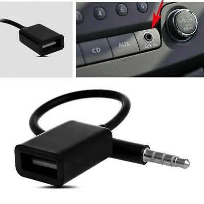 $1.66 • Buy AUX Jack Audio Input Cord Cable Car MP3 3.5mm Male To USB Port Adapter Car Parts