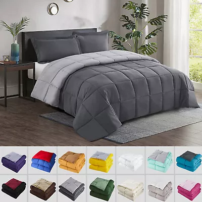 3 PCS With Shams All Season Reversible Comforter Down Alternative Comforter Set • $40.99