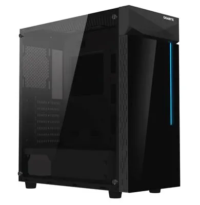 Gigabyte C200 RGB Tempered Glass ATX Mid-Tower PC Gaming Case 2x3.5' 2x2.5' 2xUS • $113.18