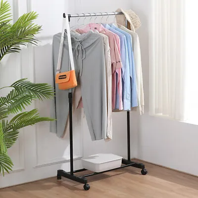 £10.79 • Buy Heavy Duty Clothes Rail Home Shop Garment Hanging Display Stand Rack Metal Rail
