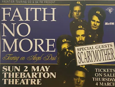 FAITH NO MORE 1993 Adelaide Concert Flyer A4 High Quality Reproduction • $18