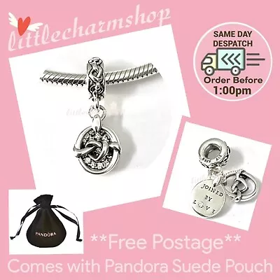 $68.30 • Buy NEW Authentic Genuine PANDORA Knotted Hearts Dangle Charm  - 798095CZ RETIRED
