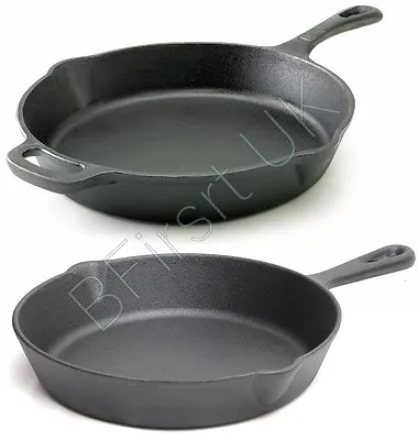 £27.99 • Buy Cast Iron Induction Non Stick Grill Pan Skillet Cooking Fry Frying Griddle Pan