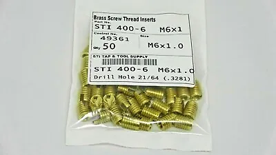 STI 400-6  M6 Threaded Brass Insert For Wood & Plastic (50 Pieces) ON SALE • $25