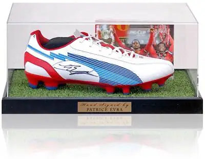 Patrice Evra Manchester United Hand Signed Football Boot Display AFTAL COA • $284.73