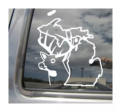 Michigan Deer Hunter Hunting Buck Outdoor Car Window Vinyl Decal Sticker 01227 • $4.99