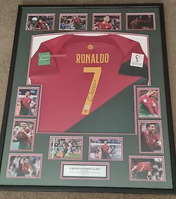 $1295 • Buy Cristiano Ronaldo 2022 World Cup Portugal Jersey Hand Signed & Framed 