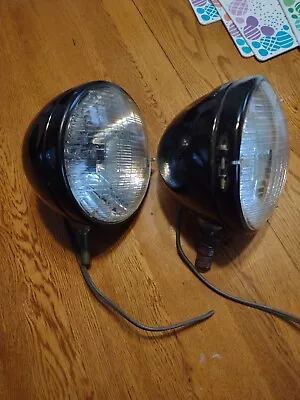 ( 2 ) DIETZ 9-82  TRACTOR   RAT ROD  BULLET Head Lights Set 8  Dents • $85