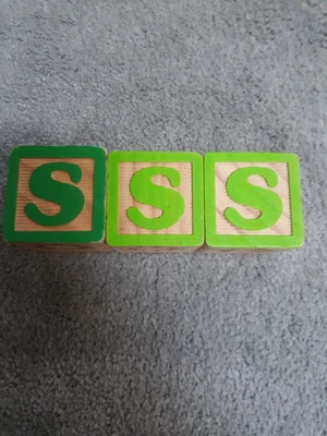 $5 • Buy Vintage Wooden Alphabet Block Letter S Crafts