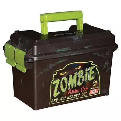 MTM Zombie Ammunition Can 50 Caliber 7.4L X 13.5W X 8.5H Black/Green - AC50Z • $21.28