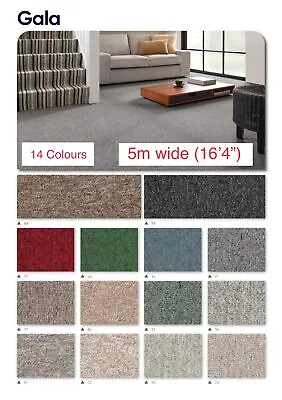 Gala Berber Carpet Collection 14 Colours  5m Wide Felt Backing Fast Delivery • £350