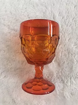 Vintage Viking Georgian Water Goblet Orange 5.5” • $23