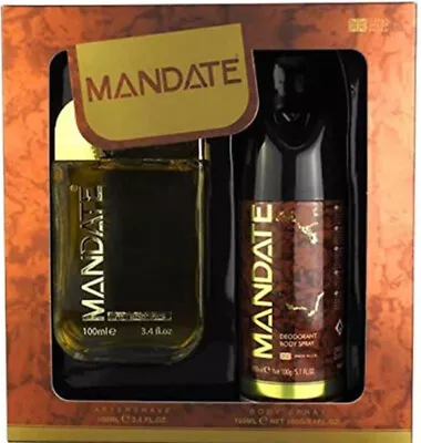 Mandate Gift Set - Aftershave 100ml & Body Spray 150ml Mens • £9.95
