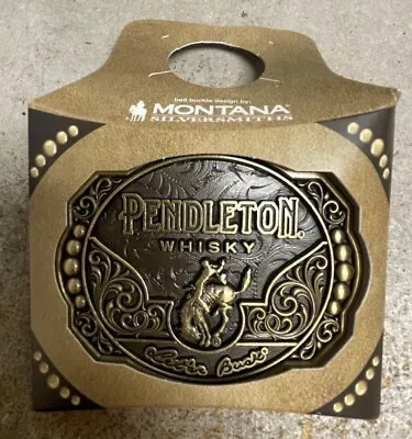 2024 Pendleton Whiskey Let'er Buck Rodeo Cowboy Montana Silversmiths Belt Buckle • $20