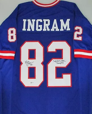 NY Giants MARK INGRAM Signed Custom Replica Jersey AUTO W/ SB Champs Beckett COA • $99.99