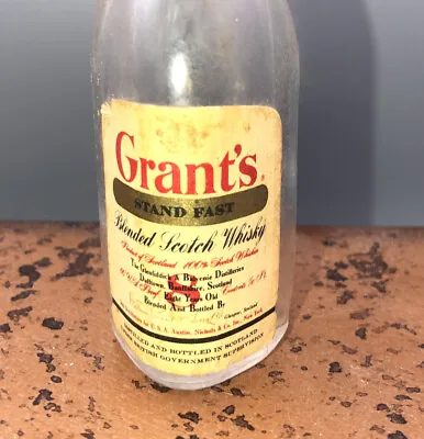 Vintage Grant's Scotch Whiskey Miniature Bottle Empty Pinch • $15