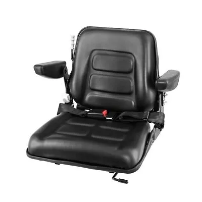 Giantz Tractor Seat Armrest Forklift Excavator Backrest Truck Chair Black • $192.30