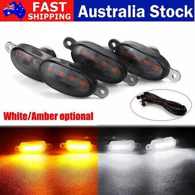 4X Smoked Lens Front Grille Amber White LED Running Light Kit For Raptor Style • $21.83