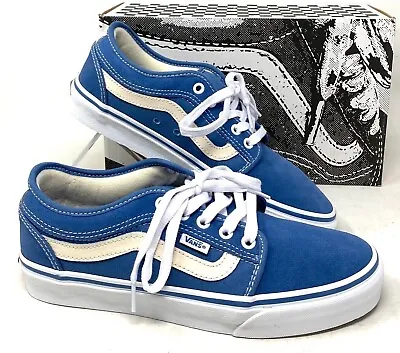 VANS Chukka Low Blue Suede Canvas Sidestripe Women's Skate Shoes VN0A5KQZEFY • £46.93