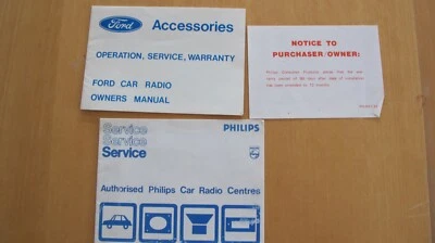 $160 • Buy Genuine Ford XC Falcon Fairmont GS GXL Radio Operation,Service Owner's Manuals 