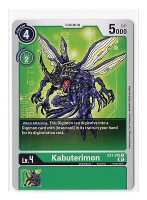Digimon Card - Kabuterimon EX1-035 - Bandai Classic Collection • $0.99