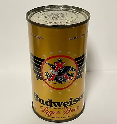 BUDWEISER LAGER BEER Flat Top Can OPENING INSTRUCTIONS OI  3.2 LID  St Louis MO • $395