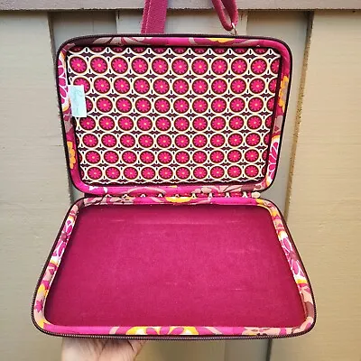 Vera Bradley Laptop Case Carnaby Hard Shell Quilted Colorful GrandmaCore Pink • $23.97