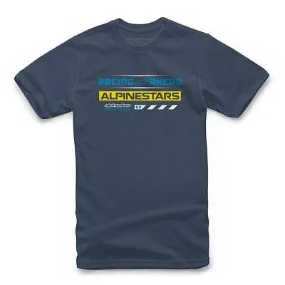 £11.88 • Buy Alpinestars Mens T-Shirt World Tour Navy Adult Casual Short Sleeved