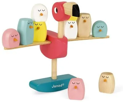 Janod Zigolos Balancing Game Flamingo Educational Wooden Toy Game • £22.55