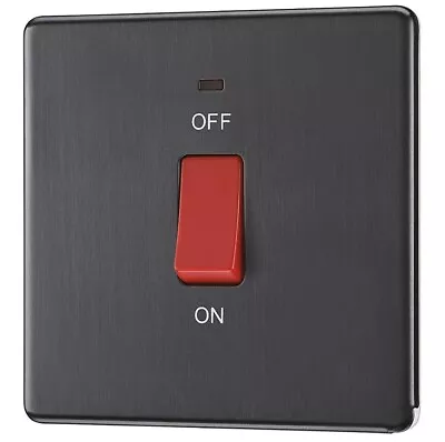 LAP 45A 1-Gang DP Cooker Switch Slate Grey With LED Product Code: 165KJ • £6.99