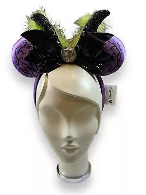 2018 Disney Parks Maleficent Minnie Mouse Ears Headband W/ Horns & Feathers • $75