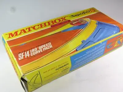 MATCHBOX SUPERFAST TRACK ACCESSORY SF-14 180 Degree Speed Curve Boxed 1970 • £14.99