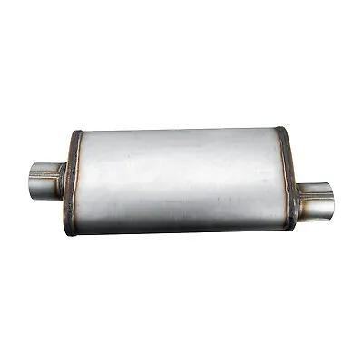 Universal 4''x9'' Oval 18  Body Muffler Stainless Steel Inlet Outlet 3'' ID. • $44.99