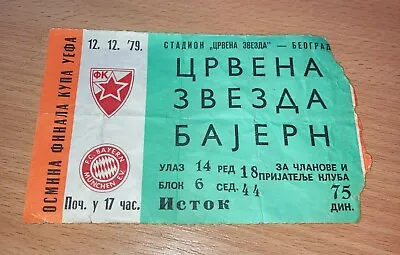 Crvena Zvezda - Bayern Munich 1979 Uefa Cup • $33