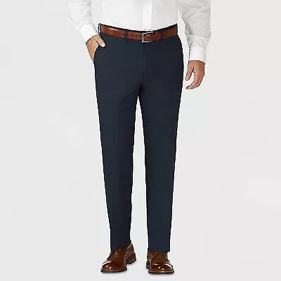 Haggar H26 Men's Tailored Fit Premium Stretch Suit Pants - Blue 40x30 • $21.99