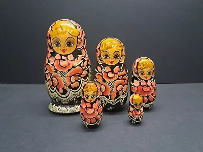 Russian Babushka Wooden Nesting Dolls • $15