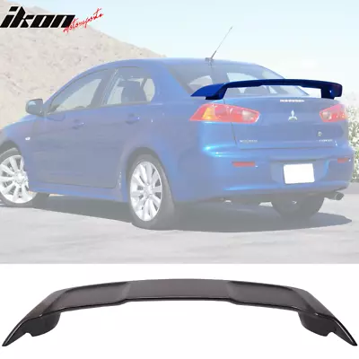 Fits 08-17 Mitsubishi Lancer OE Trunk Spoiler Painted Labrador Black Pearl #X42 • $231.77