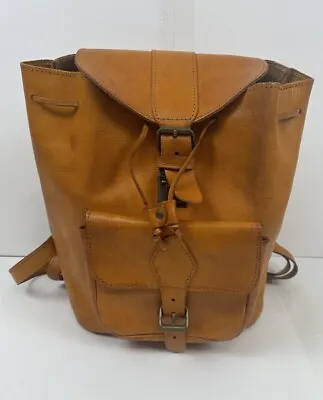 Vintage Genuine Leather Men Women Backpack Purse Handmade Rucksack Daypack • $39.99