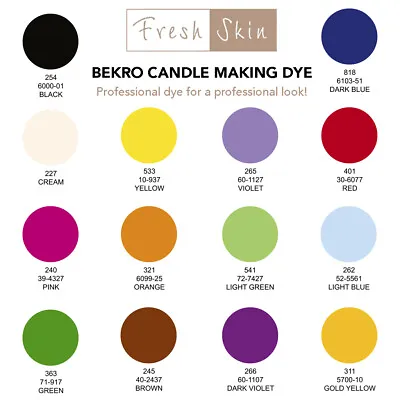 Bekro Candle Making Dye - Pure Wax Chips/Flakes Dyes - Great Colours For Candles • £59.99